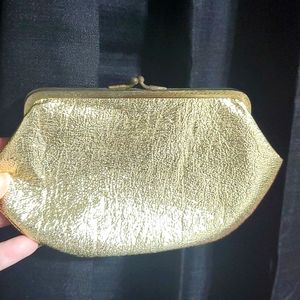 Vintage metallic gold coin purse